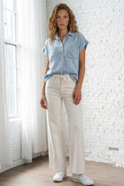 Tencel Button Up Top - Denim