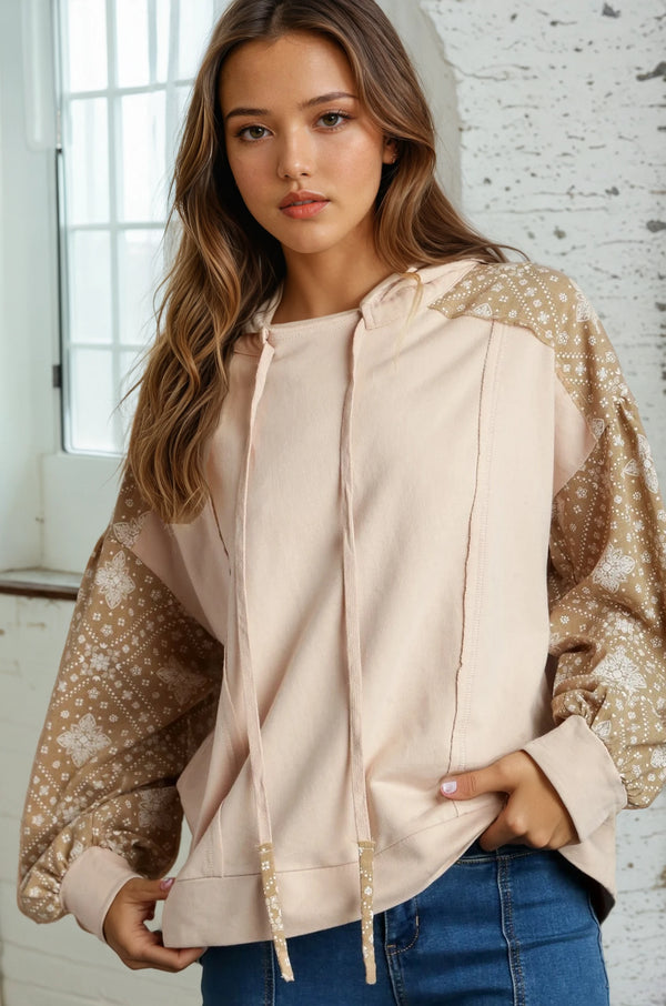Mixed Terry Boxy Sweatshirt