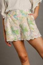 Floral Eyelet Shorts