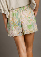 Floral Eyelet Shorts