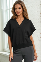 Luxe Knit Dolman Sleeve Top - Black