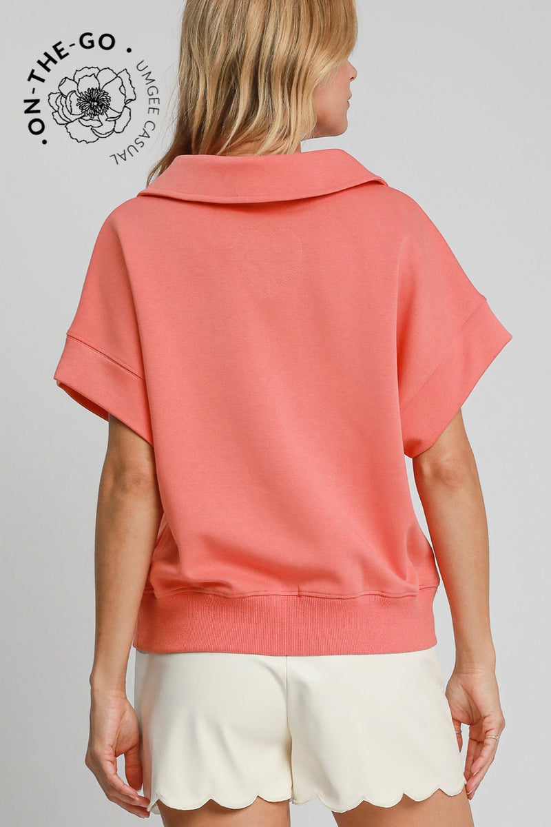 Luxe Knit Dolman Sleeve Top - Coral