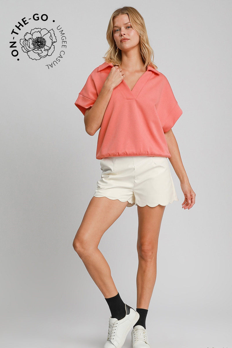 Luxe Knit Dolman Sleeve Top - Coral