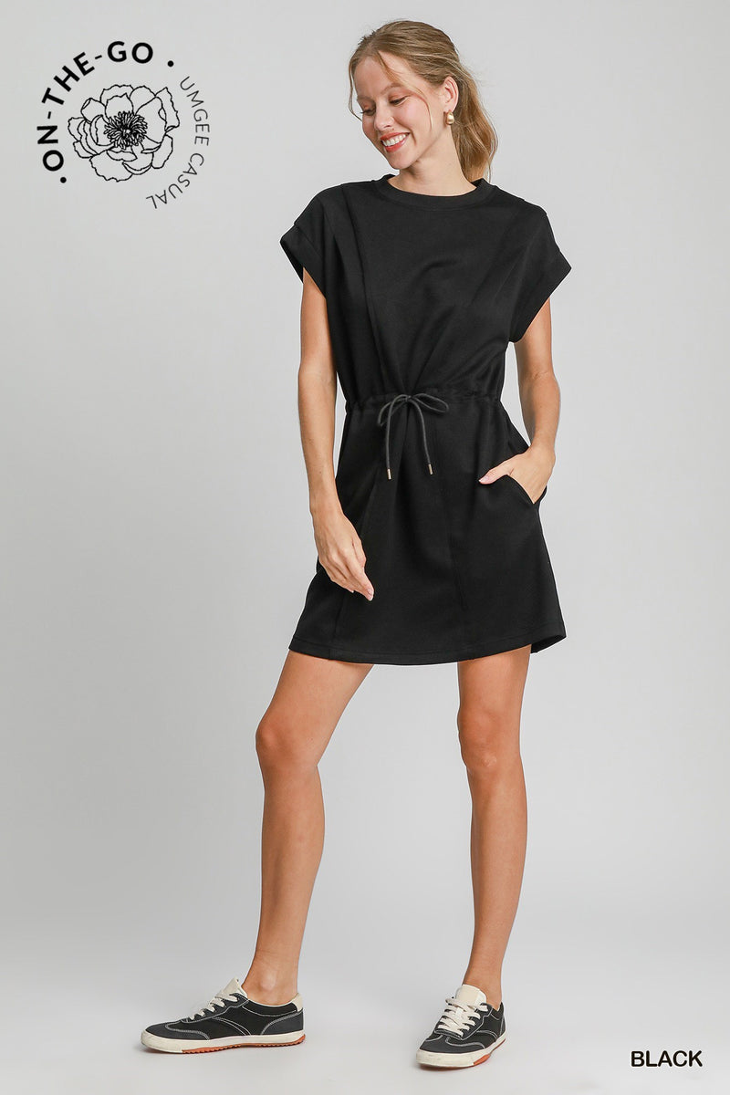 Luxe Knit Pleated Mini Dress