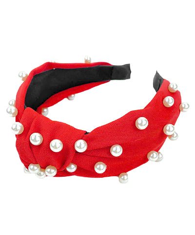 Pearl Studded Knot Headband