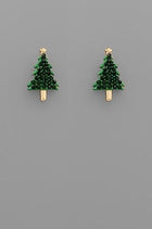 Christmas Tree Crystal Studs