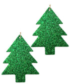 Glitter Christmas Tree Earrings