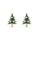 Small Christmas Tree Studs