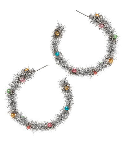 Metallic Tinsel Hoops - 3 Colors