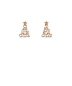 Christmas Tree & Pearl Stud Earrings - 2 Colors