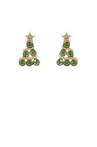 Christmas Tree & Pearl Stud Earrings - 2 Colors