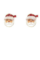 Santa Crystal Stud Earrings