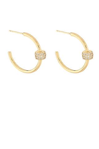 Sparkle Detail Gold Hoops