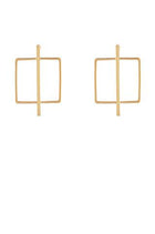 Square Bar Detail Earrings