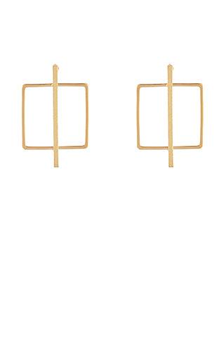 Square Bar Detail Earrings