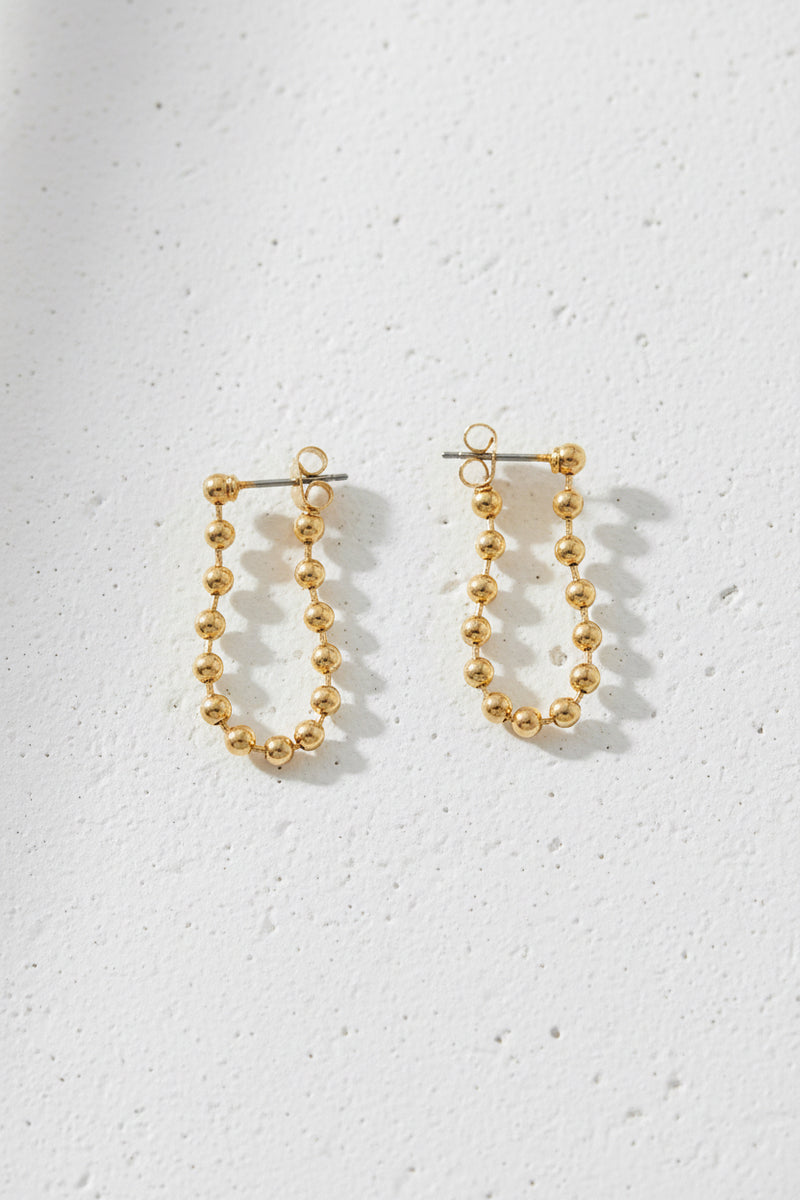 Gold Ball Chain Hoops