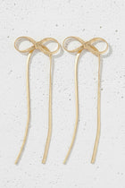 Textured Bow Dangle Earrings