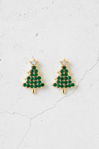 Christmas Tree Pave Crystal Earrings