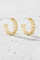 Chain Link Hoop Earrings