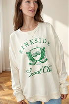 Rinkside Social Club Garment Dyed Crew - Ivory/Green