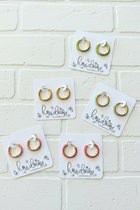 Small Enamel Hoops - 5 Colors