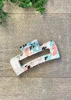 Floral Rectangle Claw Clip - 4 Colors