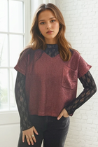 V-Neck Metallic Sweater