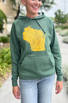 Graphic Hoodie - WI Dark Green