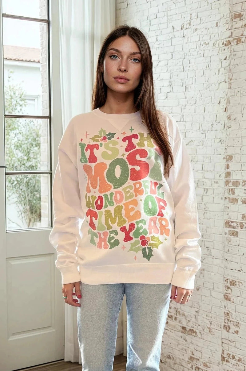Most Wonderful Time Garment Dyed Crew