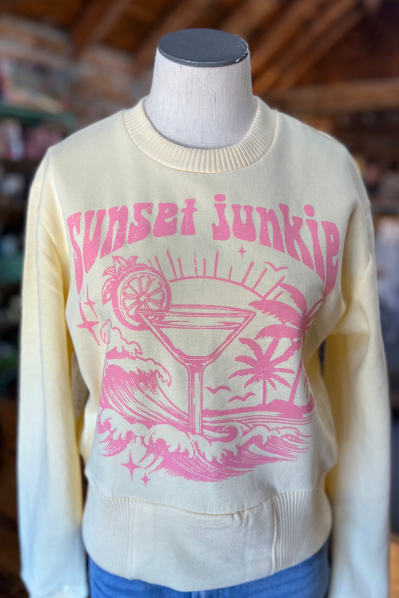 Cropped Sweatshirt - Sunset Junkie