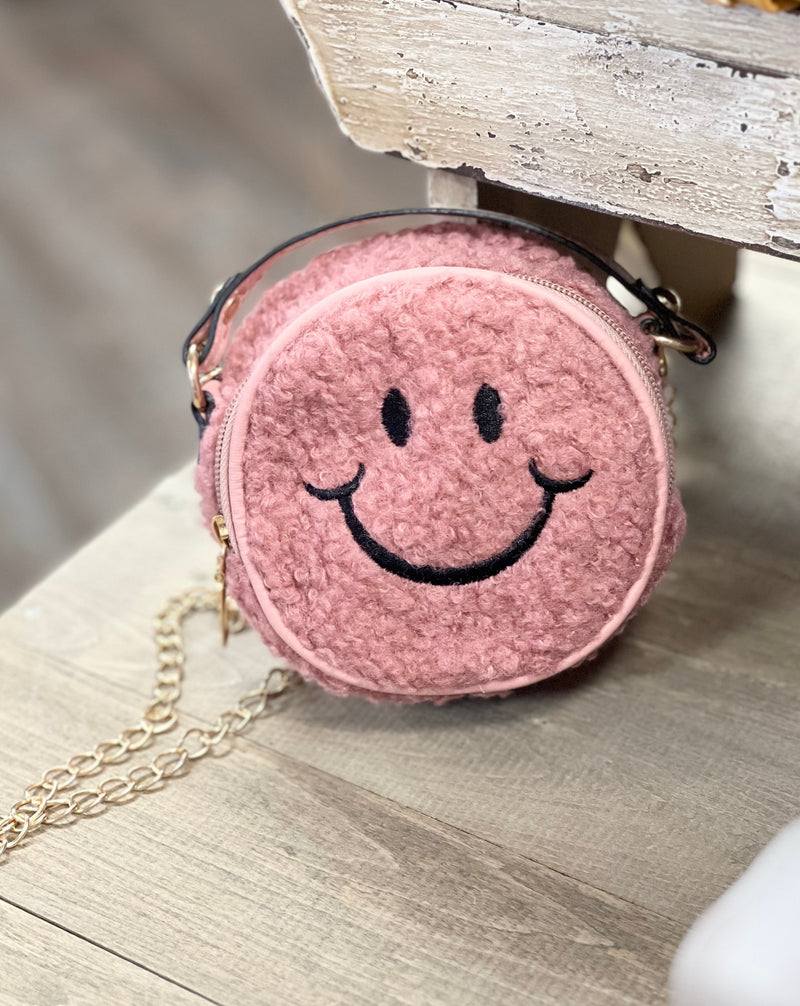 Sherpa Happy Face Purse - 4 colors