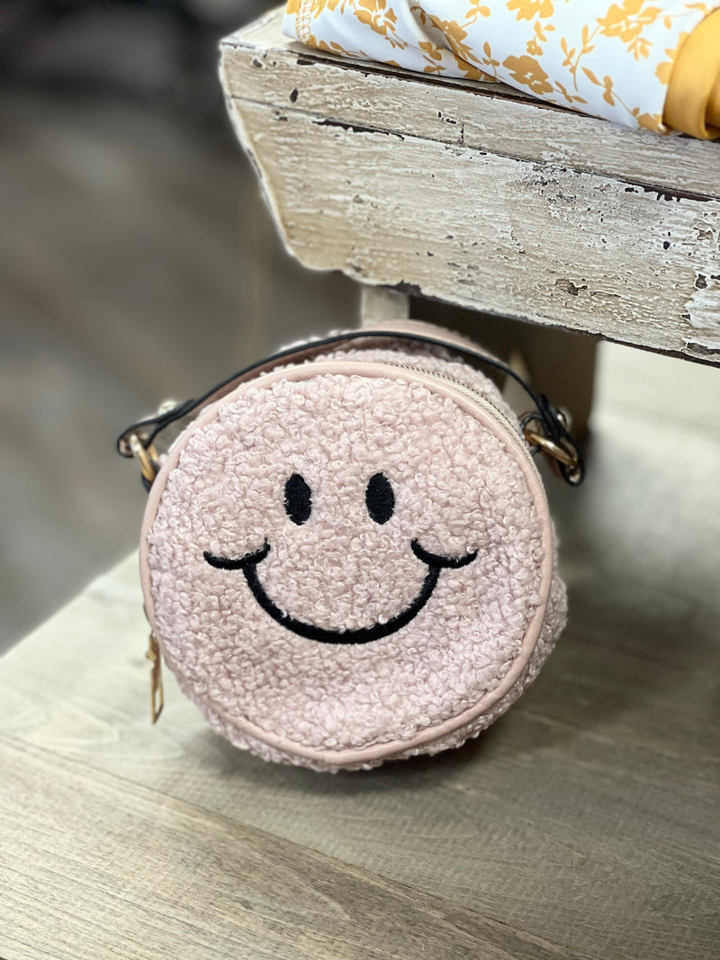 Sherpa Happy Face Purse - 4 colors