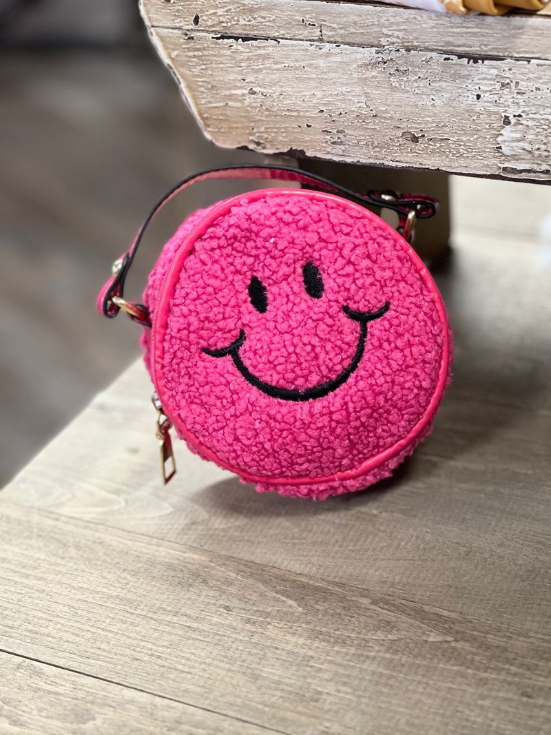 Sherpa Happy Face Purse - 4 colors