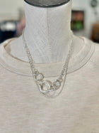 Layered Linked Pendant Necklace - 2 Colors