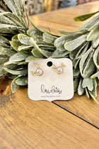 Reindeer Pearl Studs - Gold