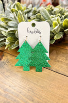 Glitter Christmas Tree Earrings