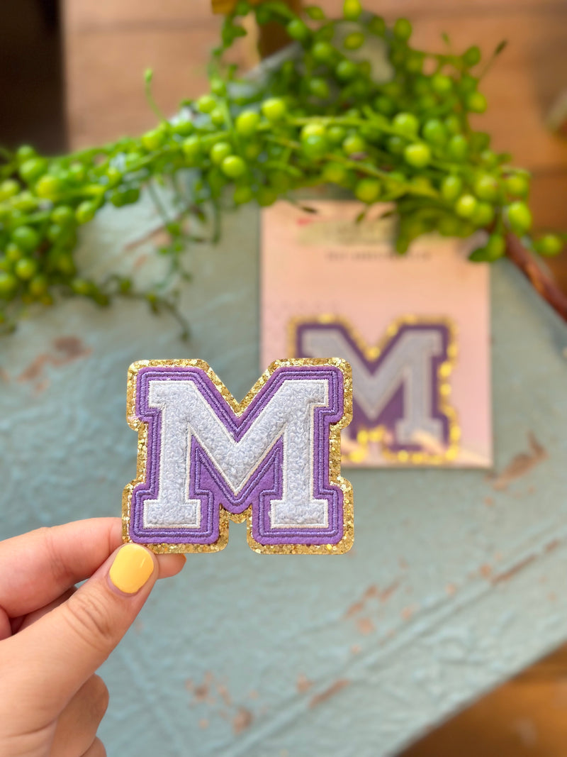 Chenille Letter Sticker - Purple