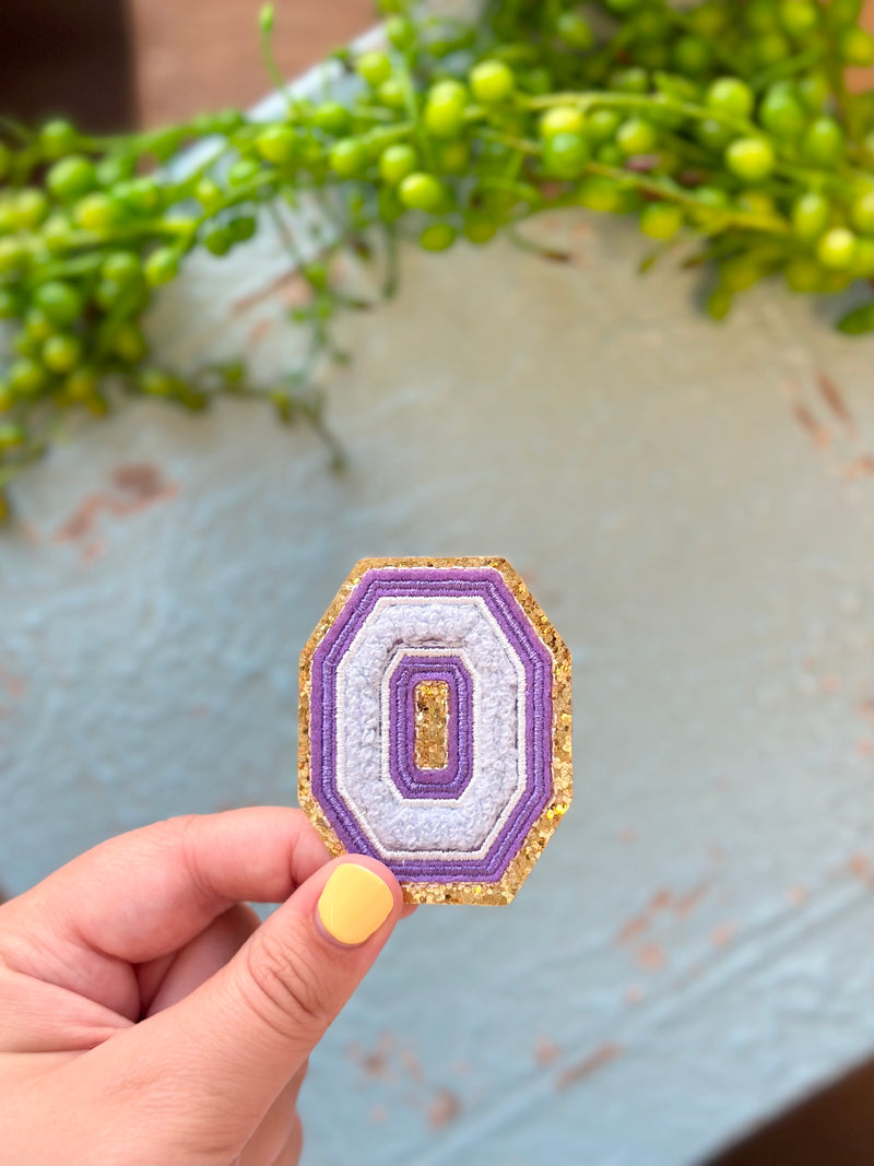 Chenille Letter Sticker - Purple