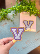 Chenille Letter Sticker - Purple