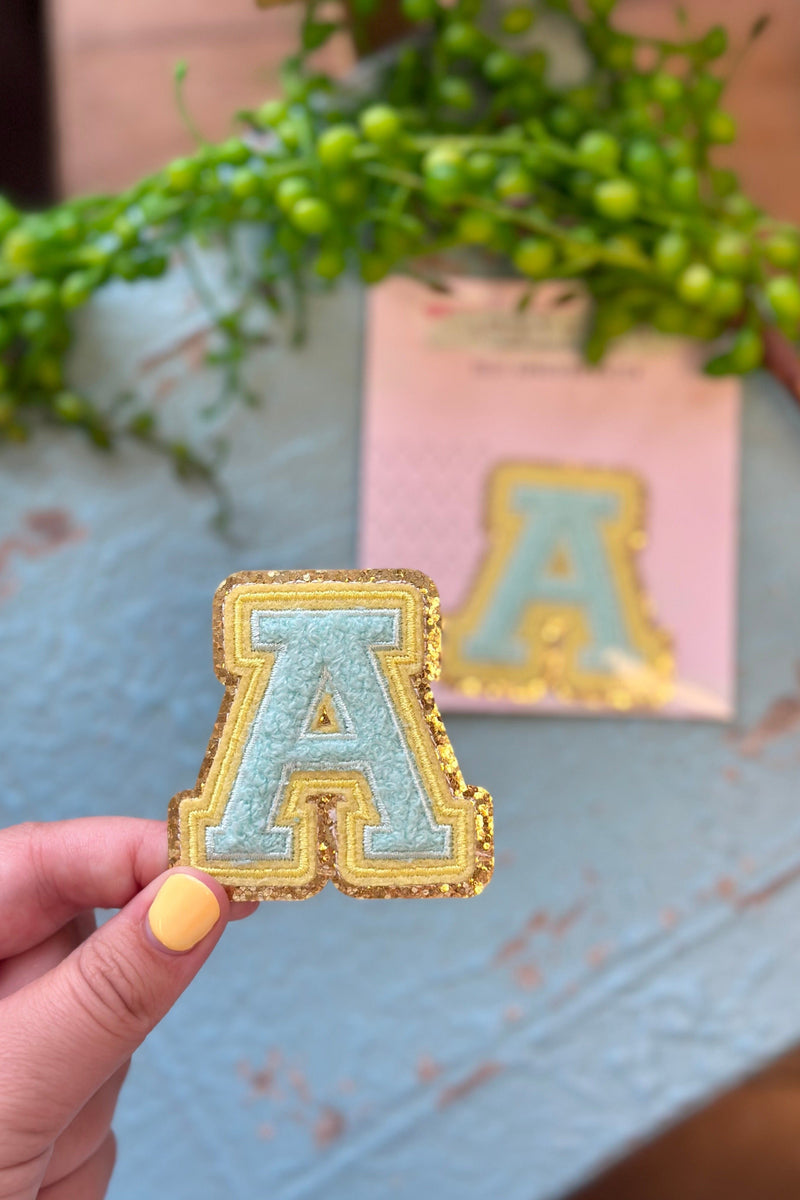 Chenille Letter Sticker - Teal