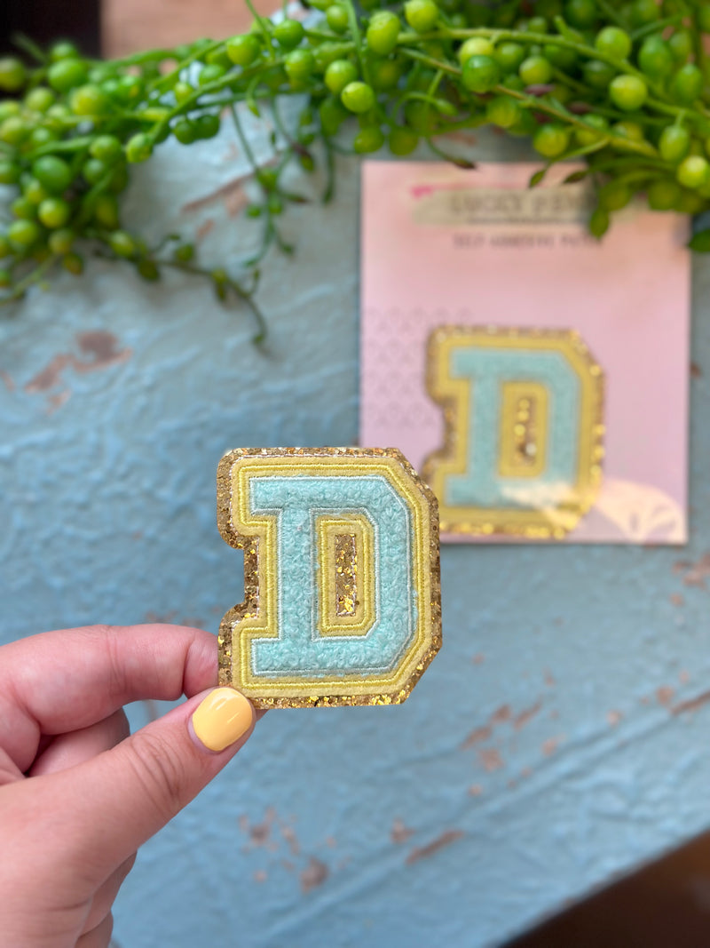 Chenille Letter Sticker - Teal