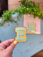 Chenille Letter Sticker - Teal