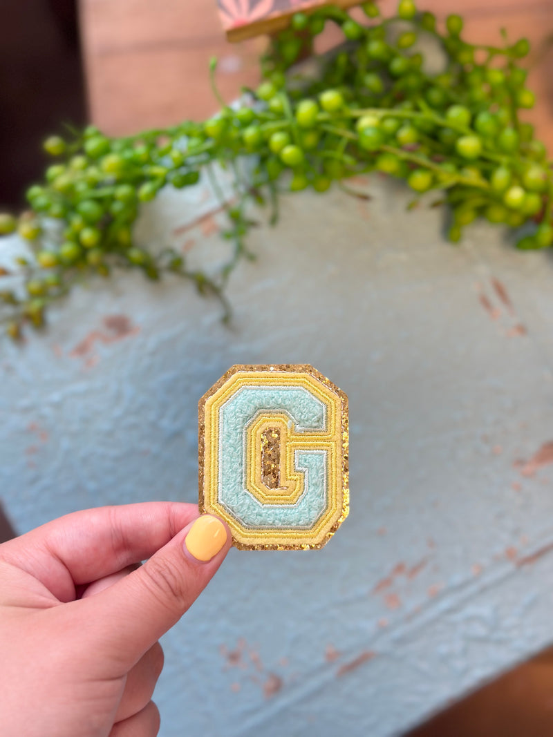 Chenille Letter Sticker - Teal