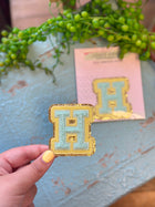 Chenille Letter Sticker - Teal