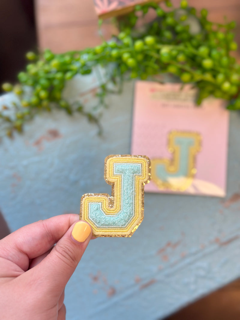 Chenille Letter Sticker - Teal