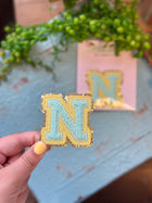 Chenille Letter Sticker - Teal