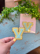 Chenille Letter Sticker - Teal