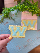 Chenille Letter Sticker - Teal