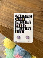 Girl's Positive Vibes Studs - 3 Colors