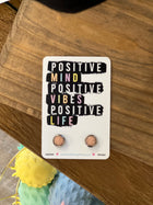 Girl's Positive Vibes Studs - 3 Colors